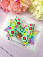 Fruit charm hair bow