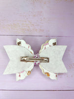 Ballet charm hair bow