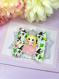 Pink witch hair bow