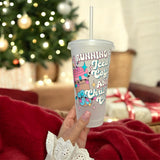 Running on iced coffee and Christmas cheer cold cup tumbler