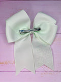 Rainbow fluffy monster bow*reduced to clear*