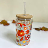 Fall glass cup