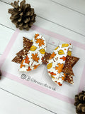 Autumn leaf hair bow