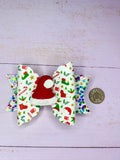 Santa elf hat hair bow