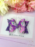 Purple unicorn bow
