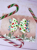 Santa elf hat hair bow