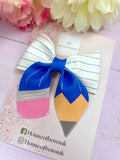 School pencil hair bow