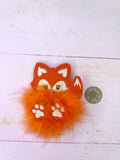 Fox fluffy clip