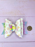 Easter egg clay hair bow