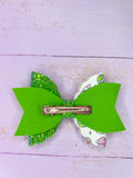 Green alien hair bows