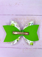 Green alien hair bows