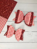 Gingham school bows