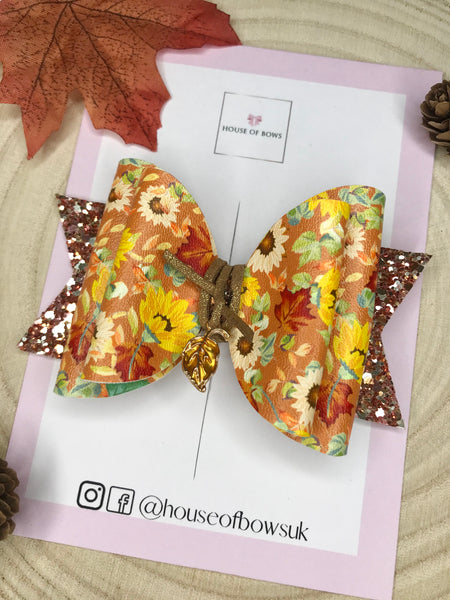 Autumn leaf bow