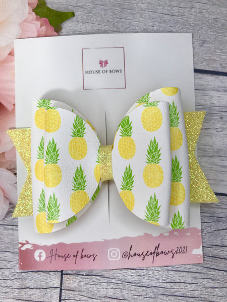 Pineapple hair bow