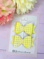 Gingham school bows