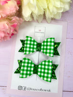 Gingham school bows