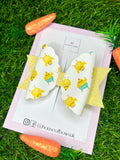 Easter chick hair bow
