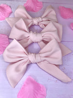 Blush pink Hand tied hair bows