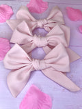 Blush pink Hand tied hair bows