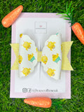 Easter chick hair bow