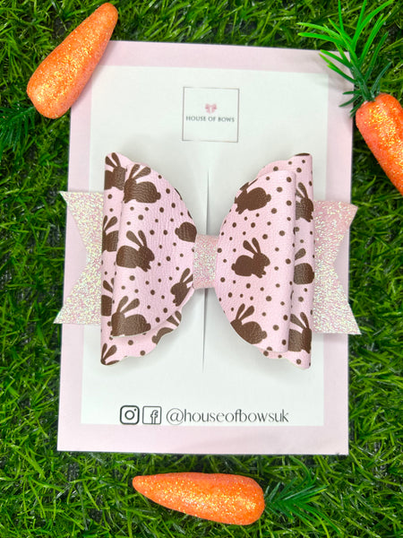 Easter bunny hair bow
