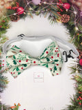 Christmas holly bow tie and clip